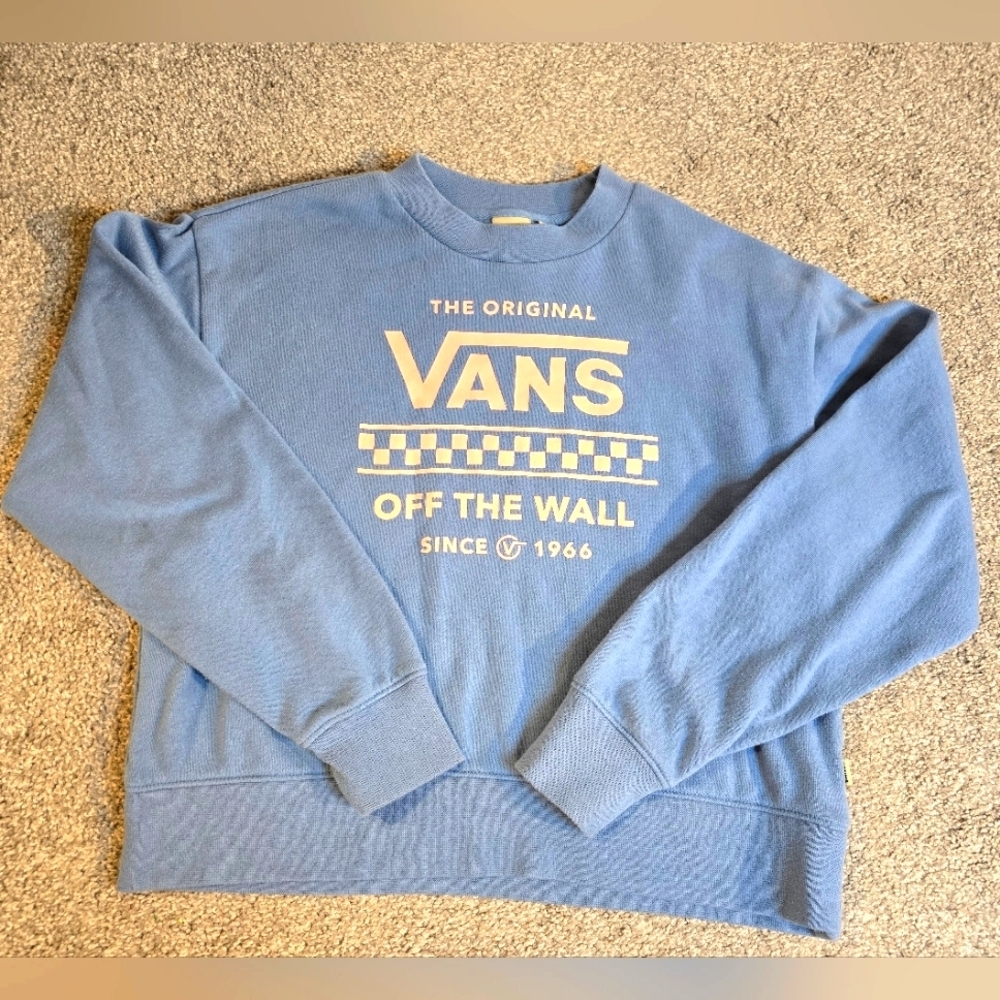 Vans Sweatshirt Size XS Blue & Cream